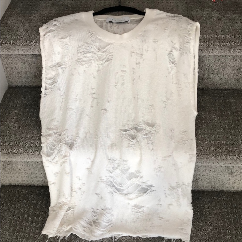 Cream Sleeveless sweater iro